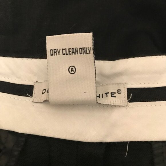 Deane & White Women's Black 100% Linen Embroidered Flip Flop Capri Pants Size 8 - Picture 6 of 7